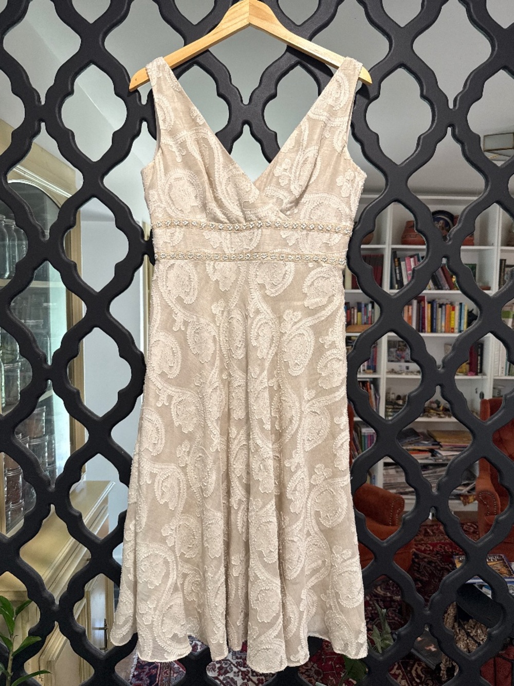 Linen/Silk Midi Dress